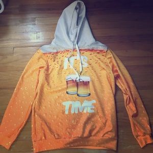 🤤 Orange Soda Beer Emoji Unisex Colorful Hoodie